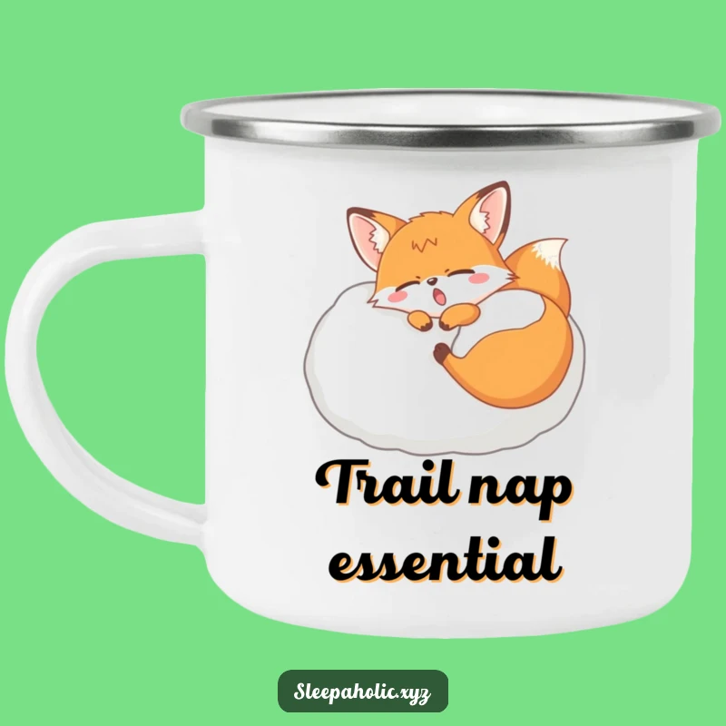 Funny Yawning Fox Camping Mug - Hilarious Outdoor Gift for Relaxers