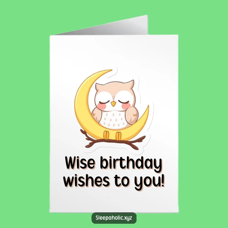 Free Printable Birthday Card: Owl Moon Dreams - Downloadable Celestial Gift!