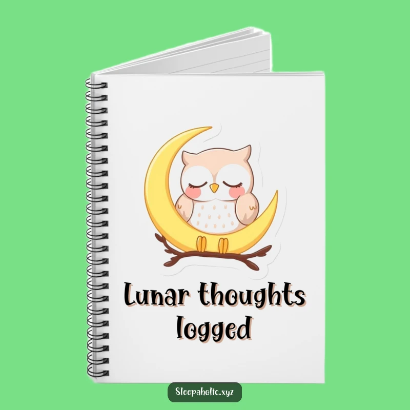 Funny Sleepy Owl Notebook - Hilarious Journal for Night Thoughts