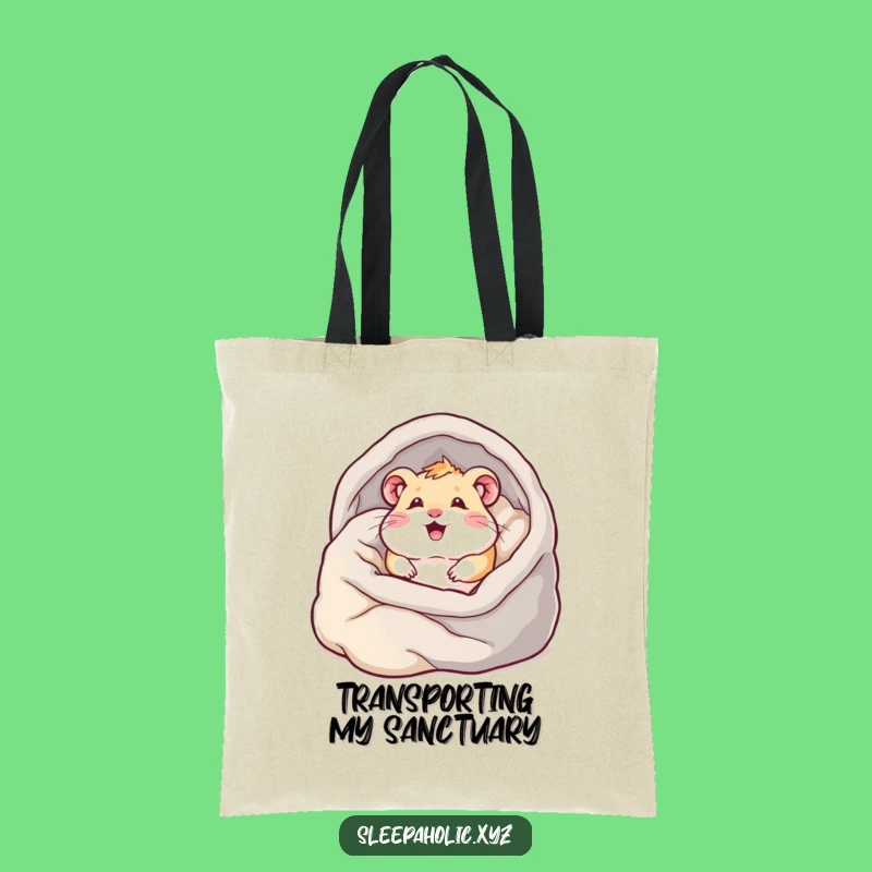 Funny Hamster Burrowing Tote Bag - Hilarious Gift for Comfort Haulers